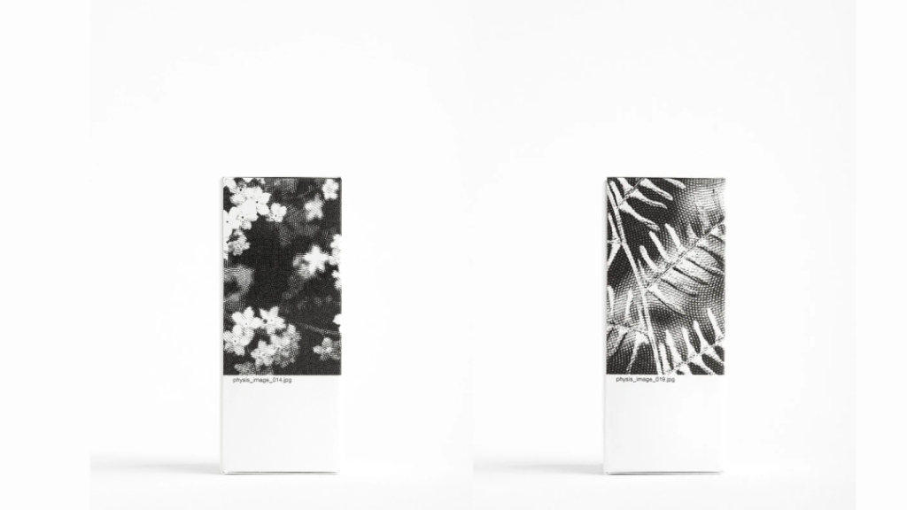 Ejemplo de packaging en blanco y negro